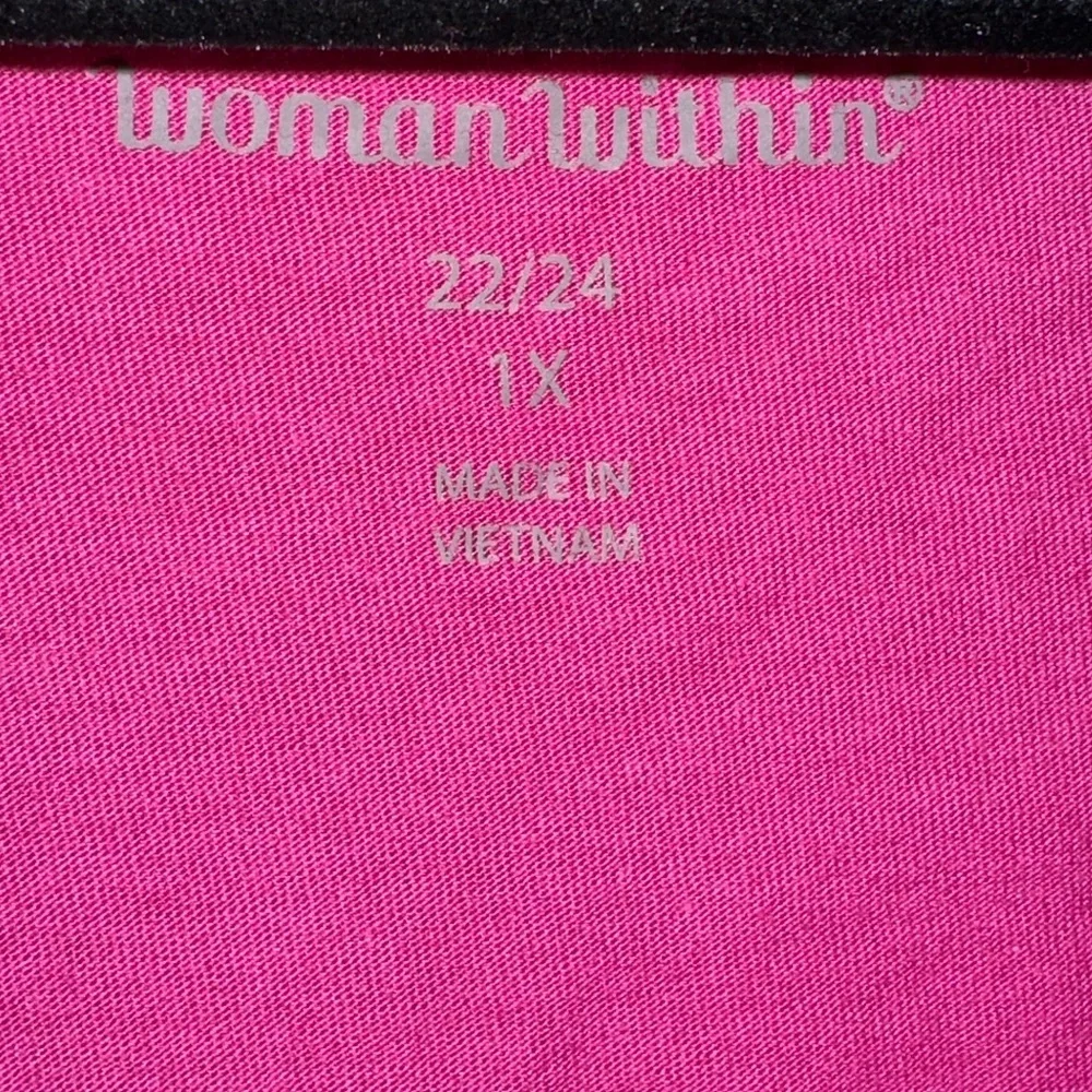 WOMAN WITHIN Magenta Blouse - Picture 4 of 4